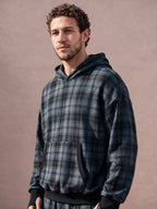 The Shadow Plaid Wide-Leg Pant (Charcoal)