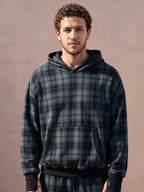 The Shadow Plaid Wide-Leg Pant (Charcoal)