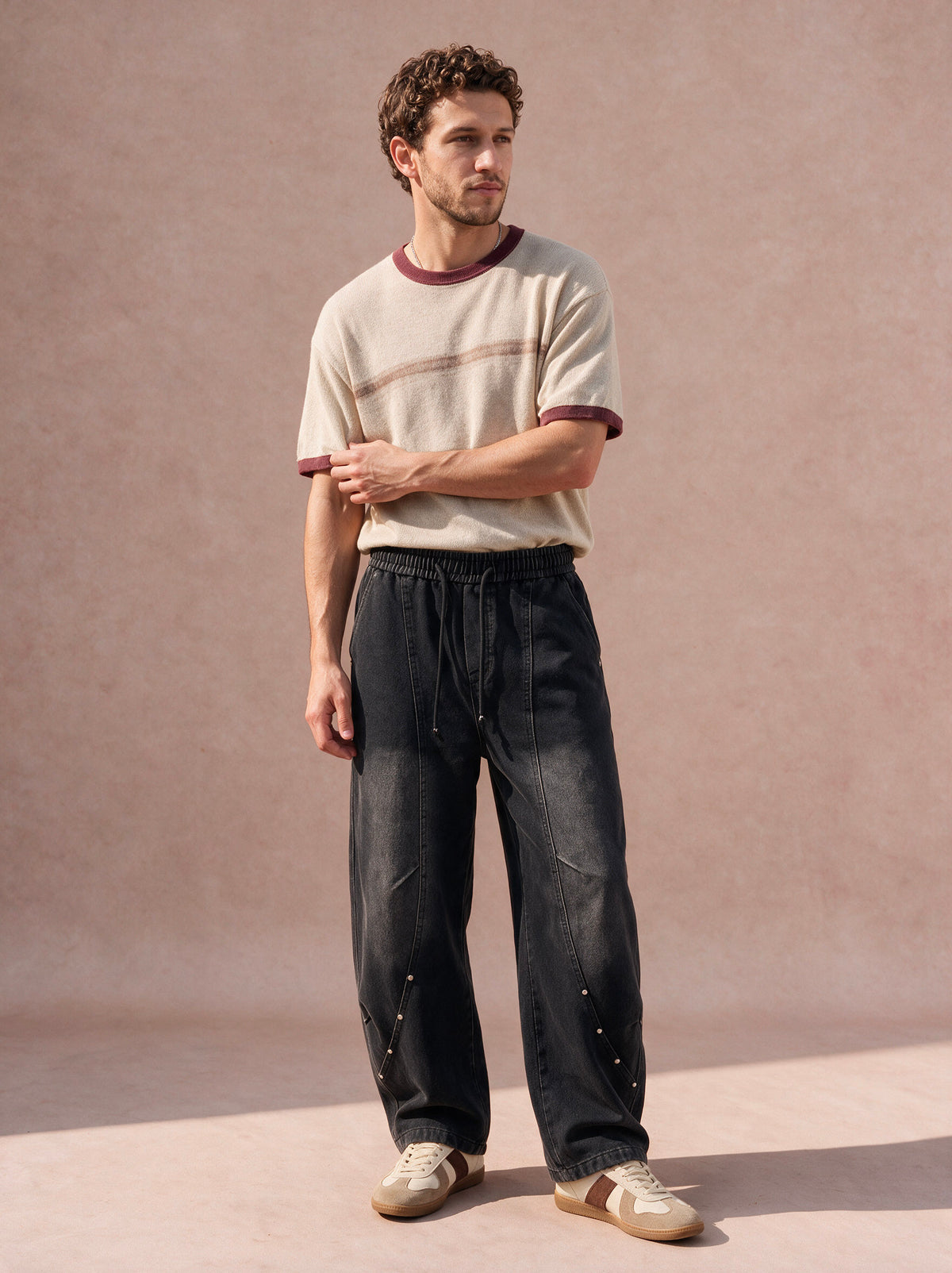 The Rivet Curve-Seam Pant (Washed Black)