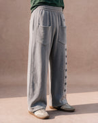 The Star-Panel Wide-Leg Sweatpant (Heather Gray)