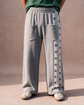 The Star-Panel Wide-Leg Sweatpant (Heather Gray)