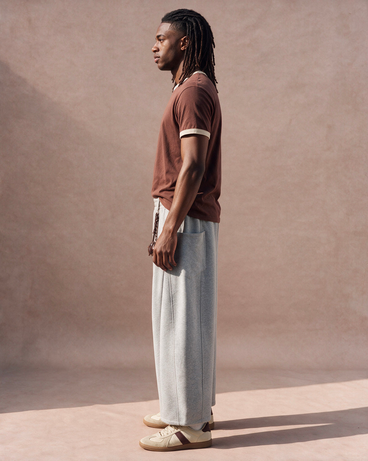 The Rolled-Cuff Wide-Leg Sweatpant (Heather Gray)