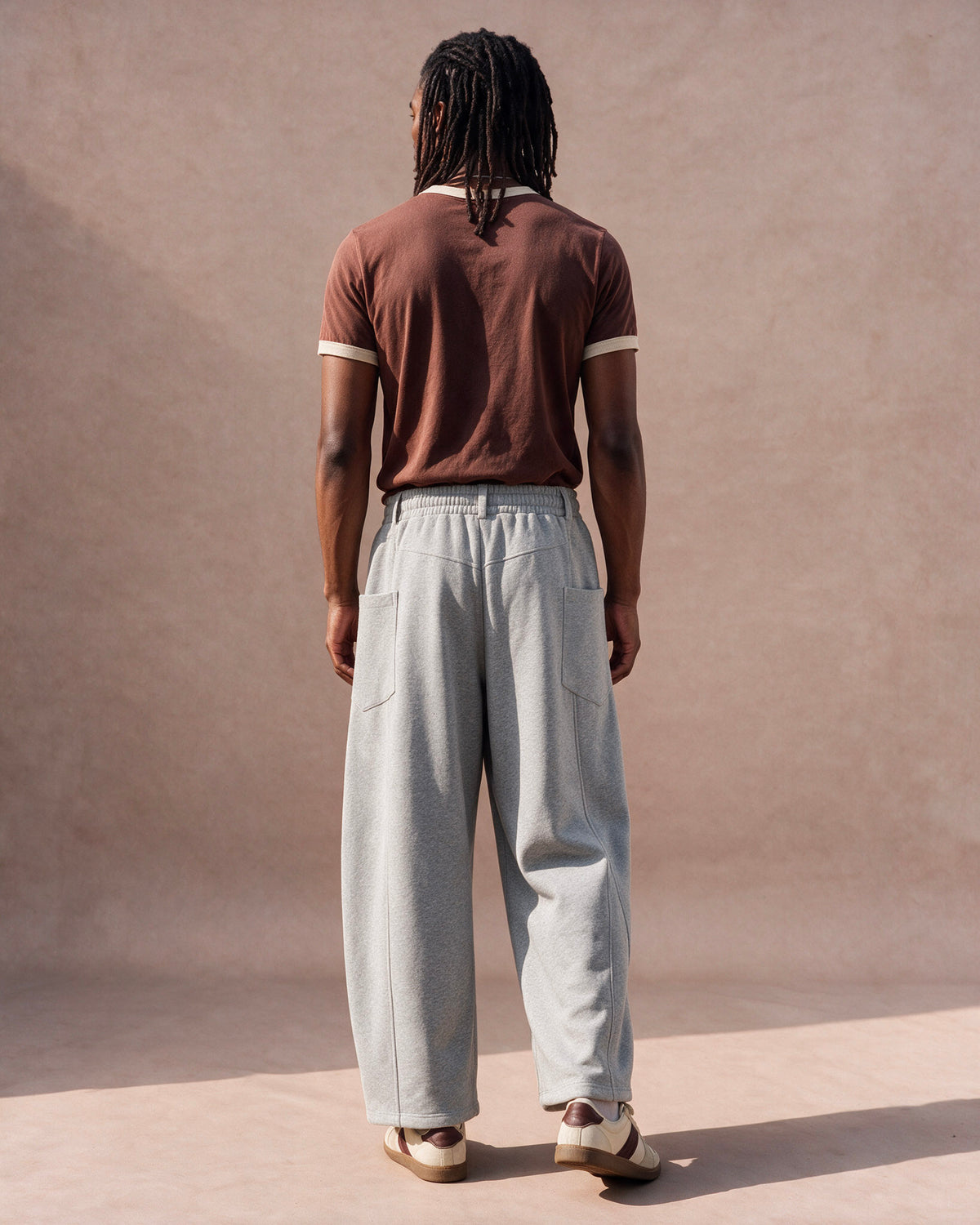 The Rolled-Cuff Wide-Leg Sweatpant (Heather Gray)