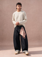 The Drawstring Barrel Jean (Dark Indigo)