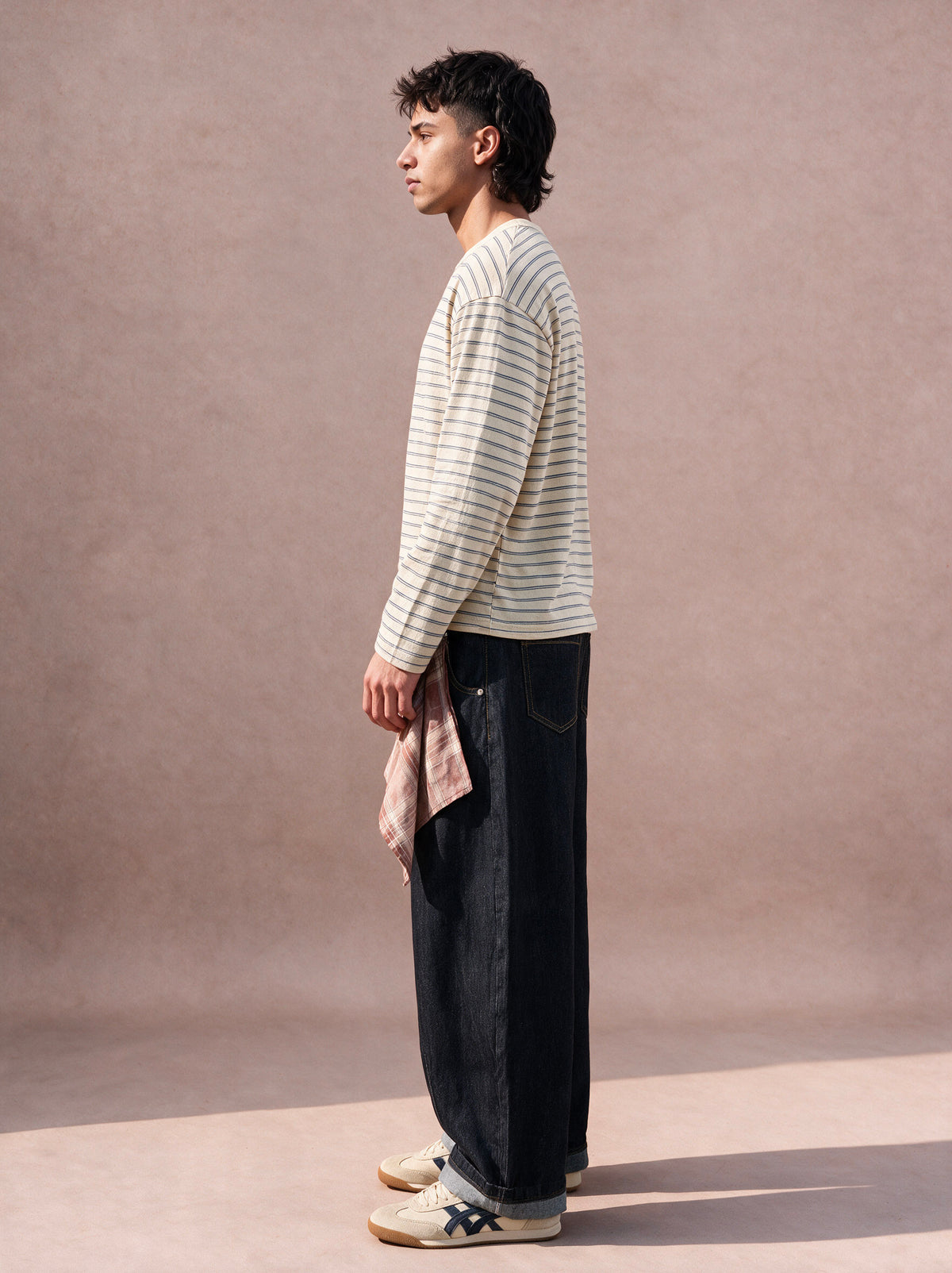 The Drawstring Barrel Jean (Dark Indigo)