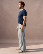 The Star Patch Wide-Leg Sweatpant (Heather Gray)