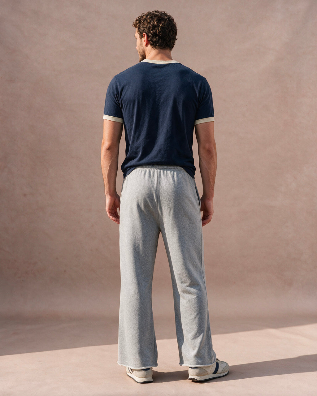 The Star Patch Wide-Leg Sweatpant (Heather Gray)
