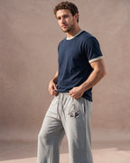 The Star Patch Wide-Leg Sweatpant (Heather Gray)