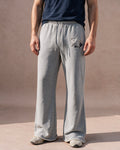 The Star Patch Wide-Leg Sweatpant (Heather Gray)
