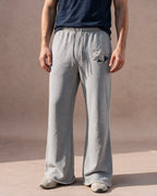 The Star Patch Wide-Leg Sweatpant (Heather Gray)