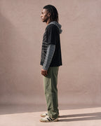 The Studded Layered Hoodie Tee (Black)