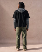 The Studded Layered Hoodie Tee (Black)