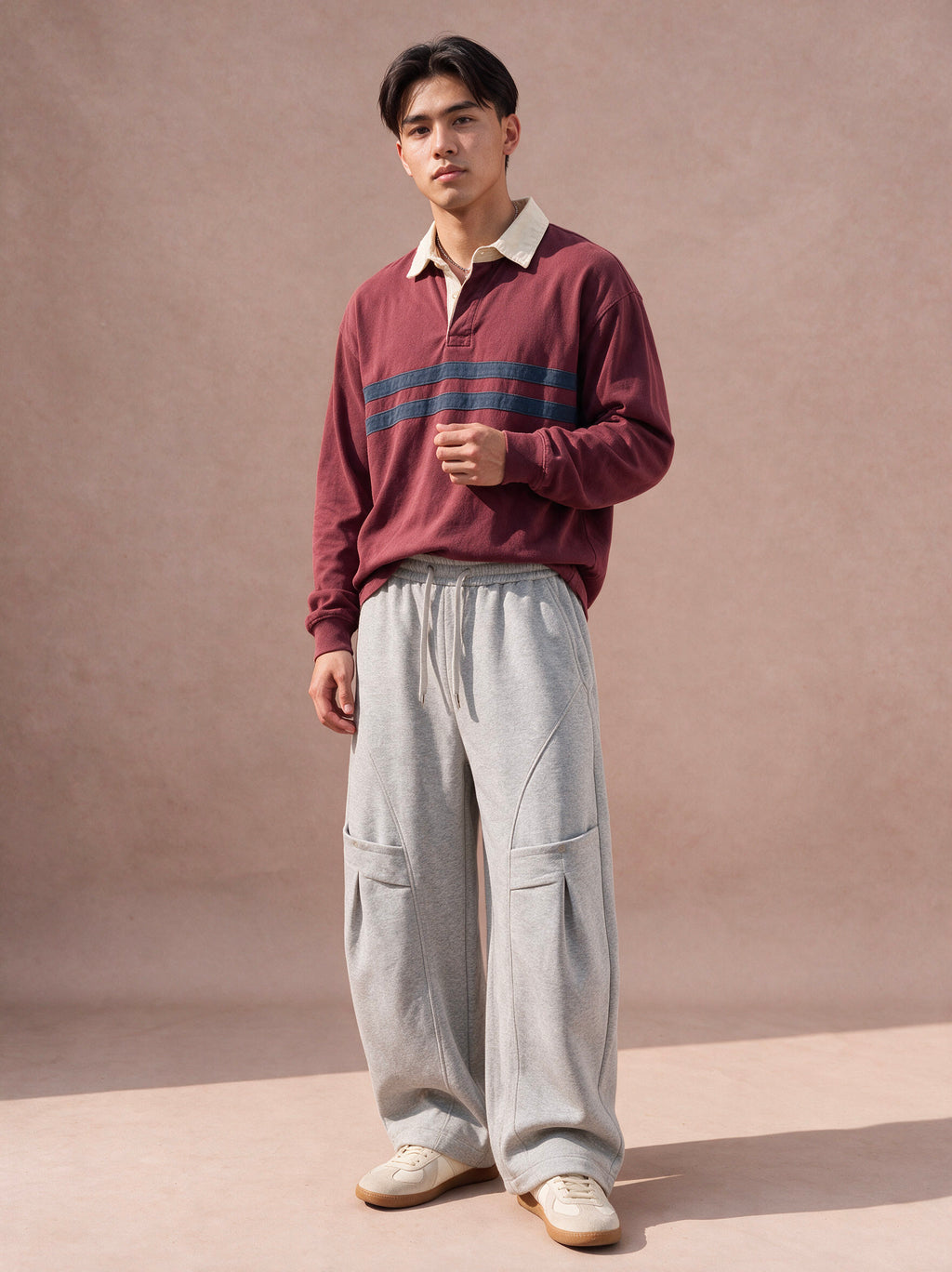 The Utility Wide-Leg Sweatpant (Heather Gray)