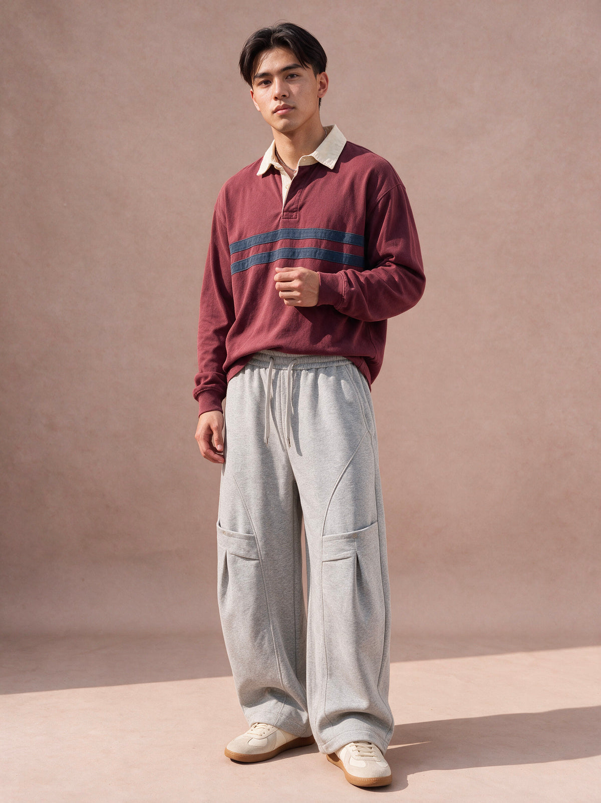 The Utility Wide-Leg Sweatpant (Heather Gray)