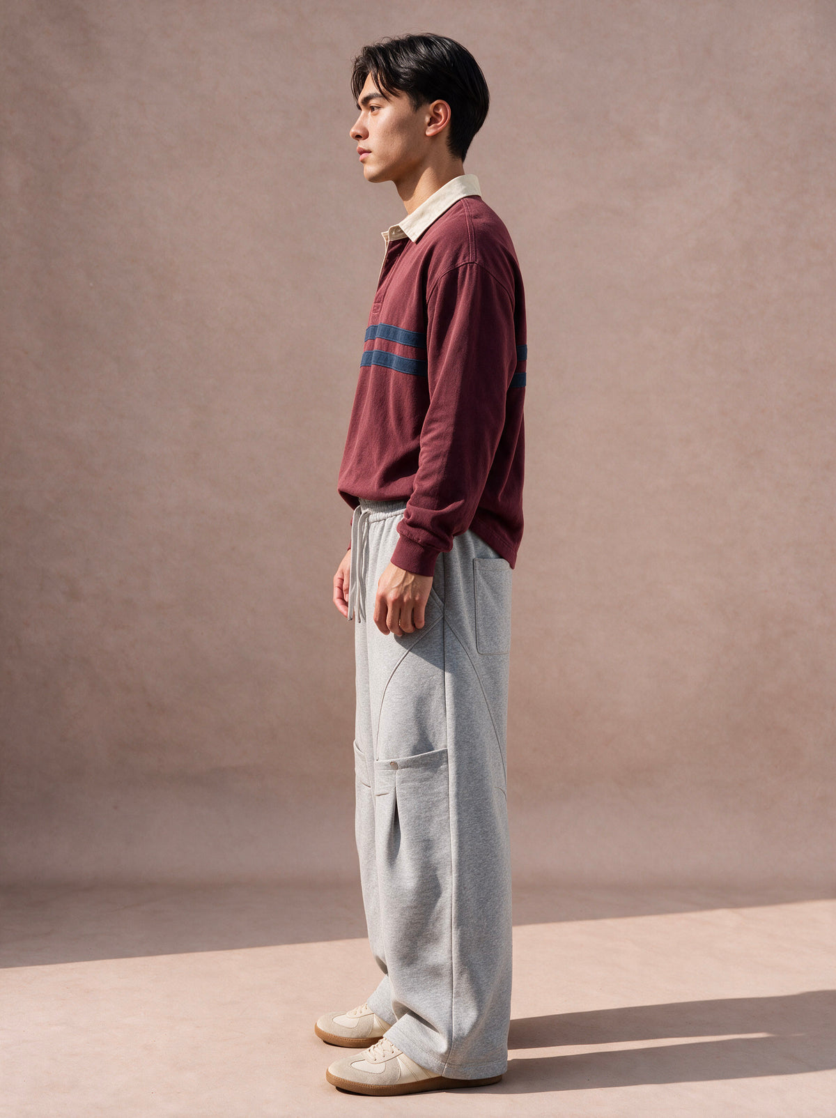 The Utility Wide-Leg Sweatpant (Heather Gray)