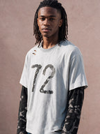 The Distressed 72 Layered Tee (Gray)