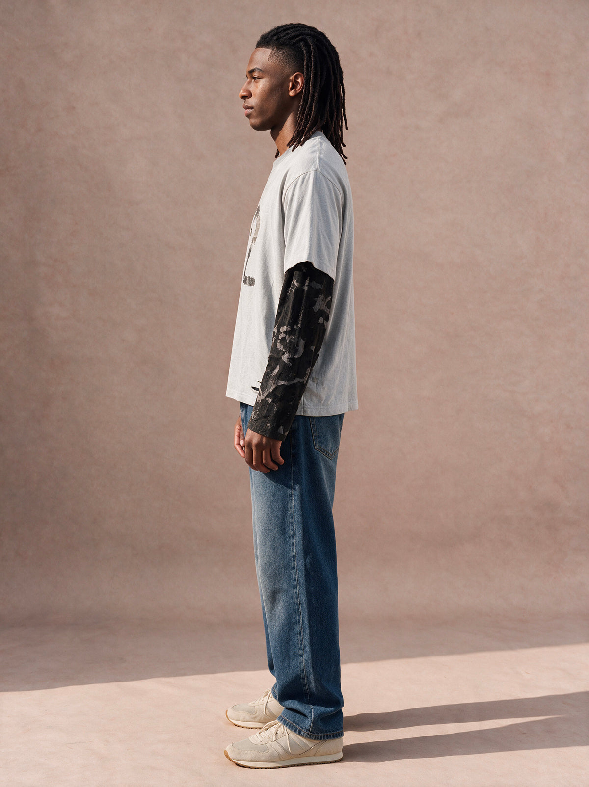 The Distressed 72 Layered Tee (Gray)