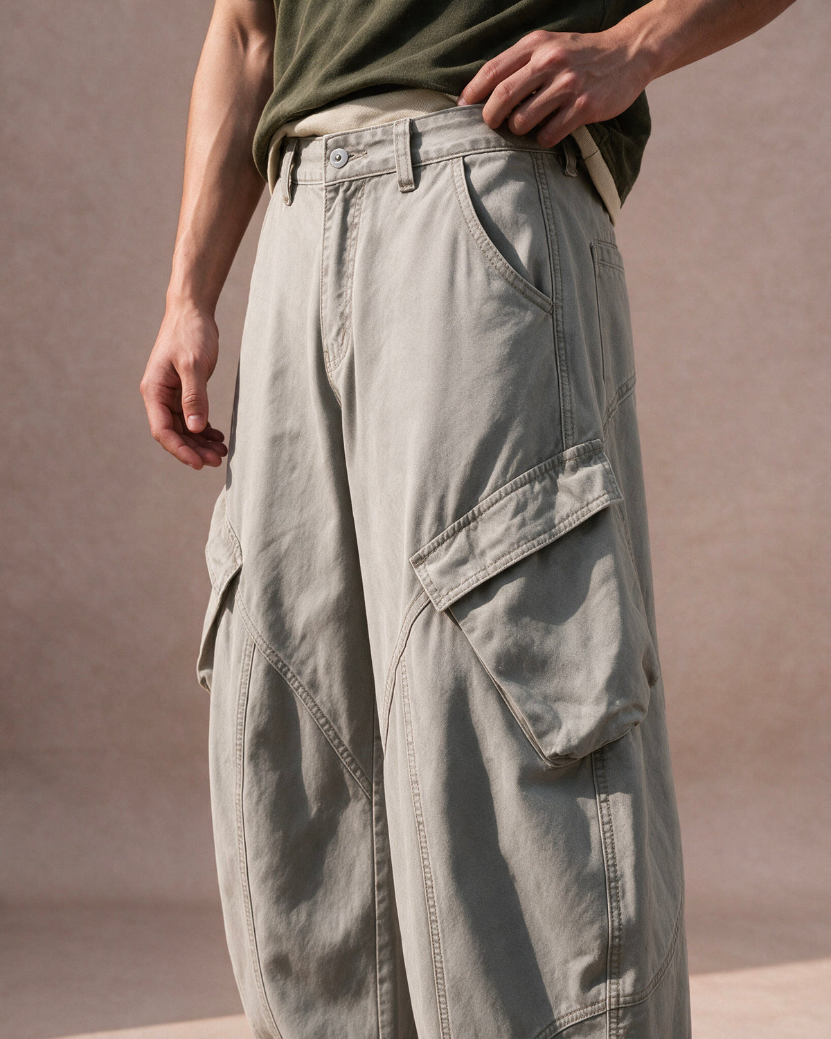 The Washed Utility Cargo Pant (Stone)