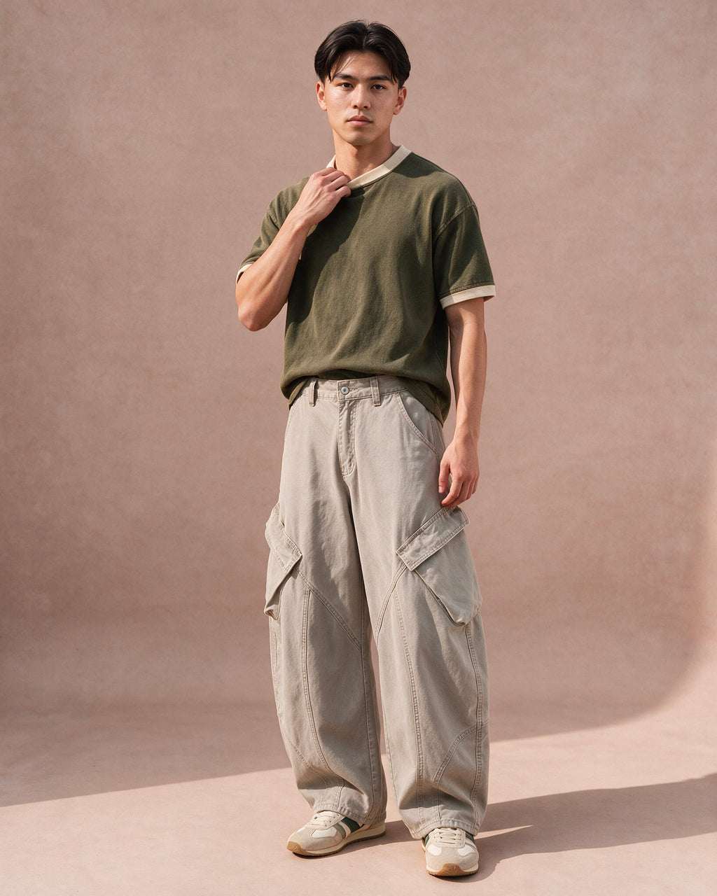 The Washed Utility Cargo Pant (Stone)