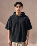 The Off-Duty Short Sleeve Hoodie (Black)