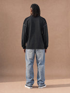 The Long-Sleeve Mesh Route Crewneck (Onyx)