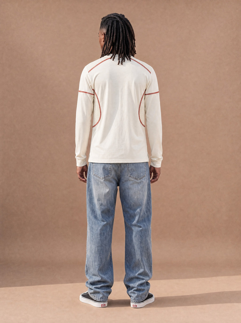The Long-Sleeve Mesh Route Crewneck (Snow)