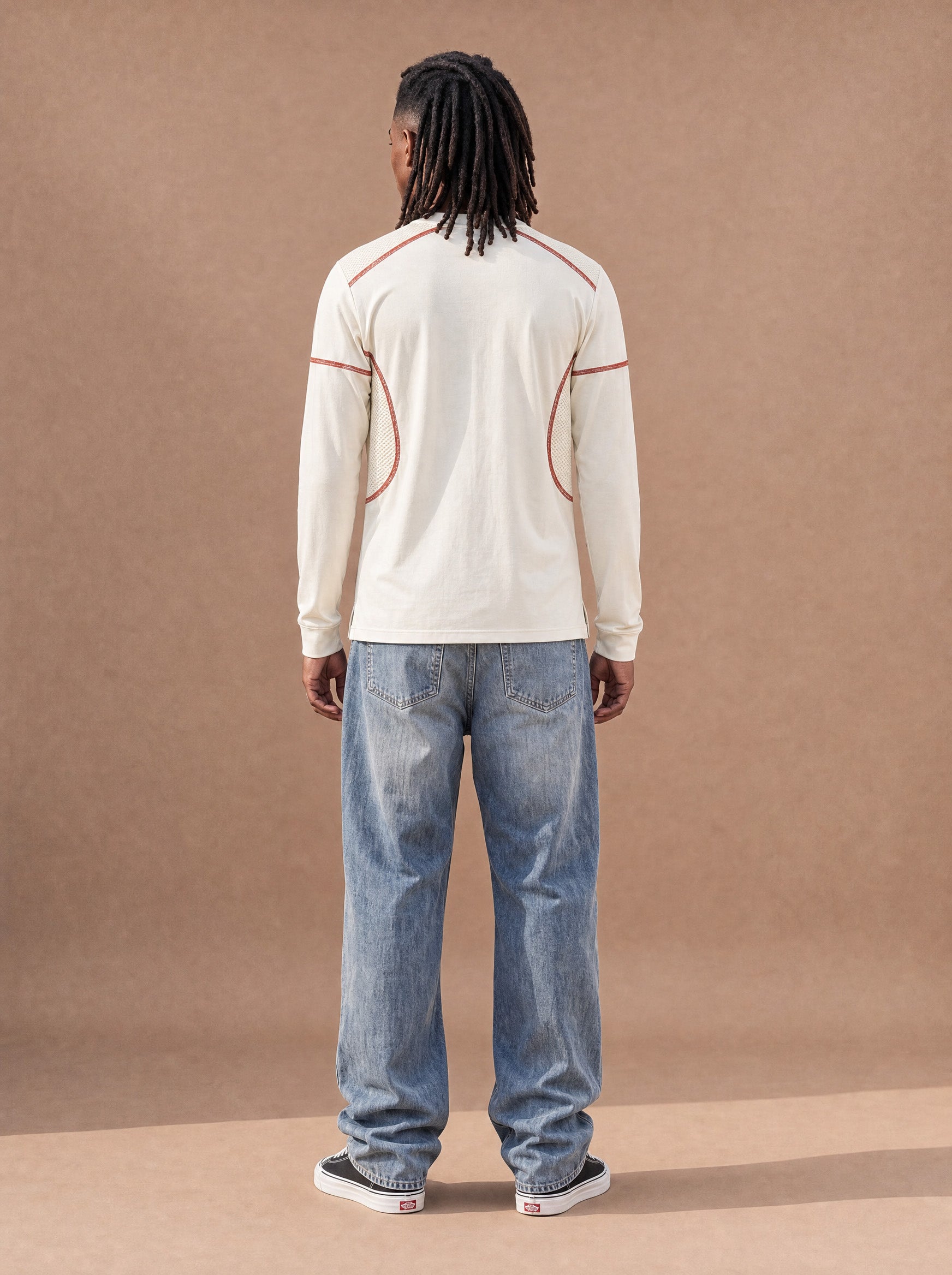 The Long-Sleeve Mesh Route Crewneck (Snow)