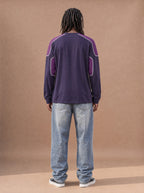 The Long-Sleeve Mesh Route Crewneck (Plum)