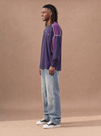 The Long-Sleeve Mesh Route Crewneck (Plum)