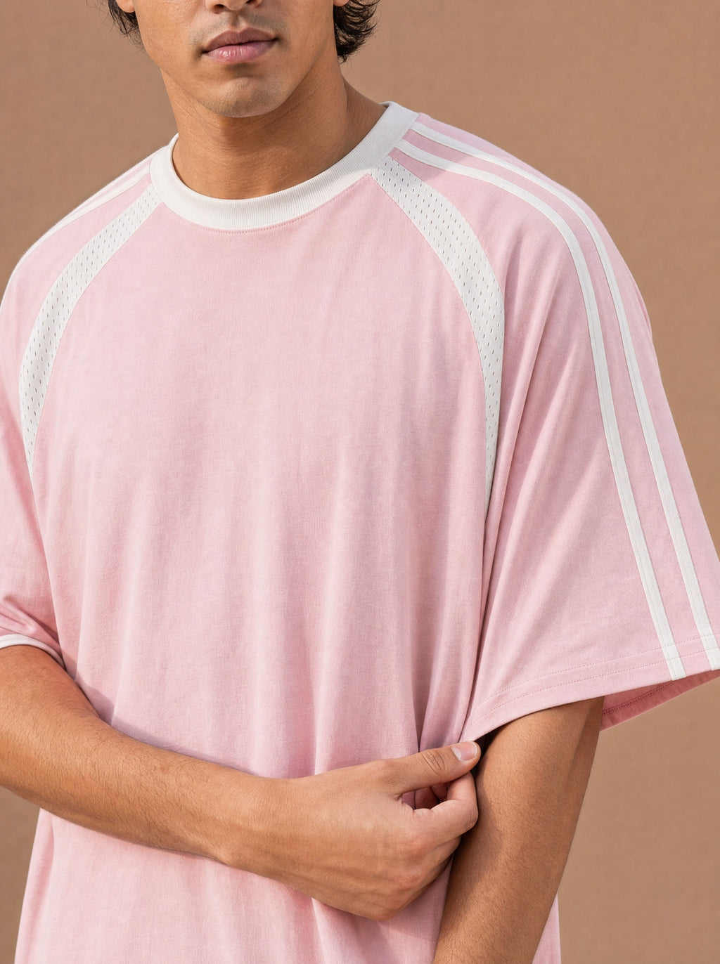 The Off-Duty Warmup Crewneck Tee (Rose)