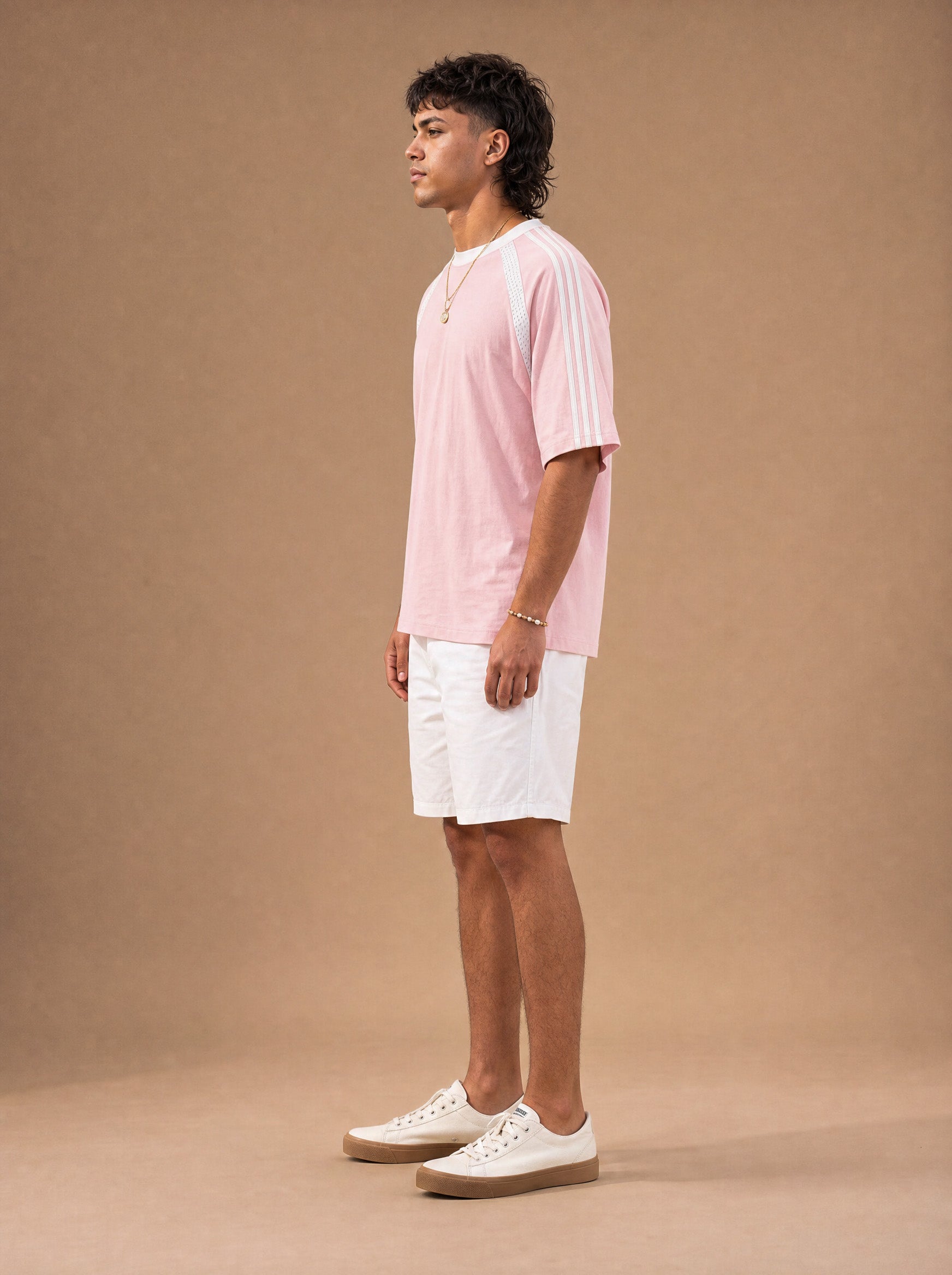 The Off-Duty Warmup Crewneck Tee (Rose)