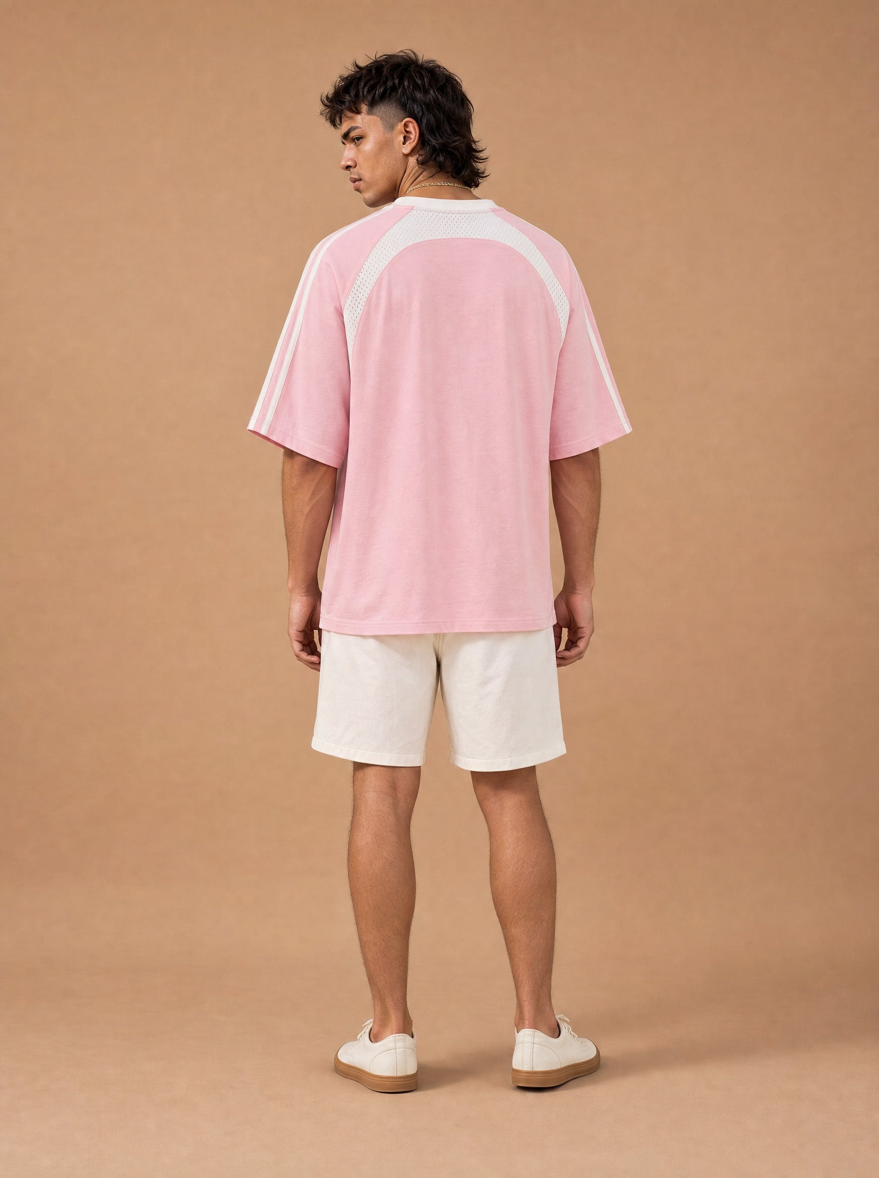 The Off-Duty Warmup Crewneck Tee (Rose)