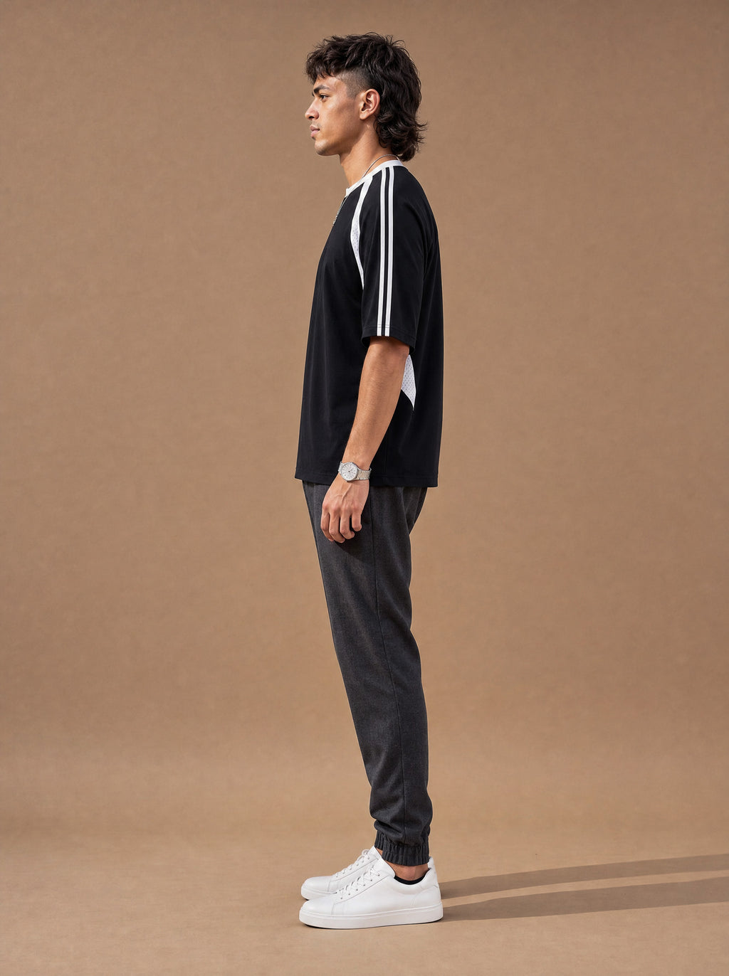 The Off-Duty Warmup Crewneck Tee (Onyx)