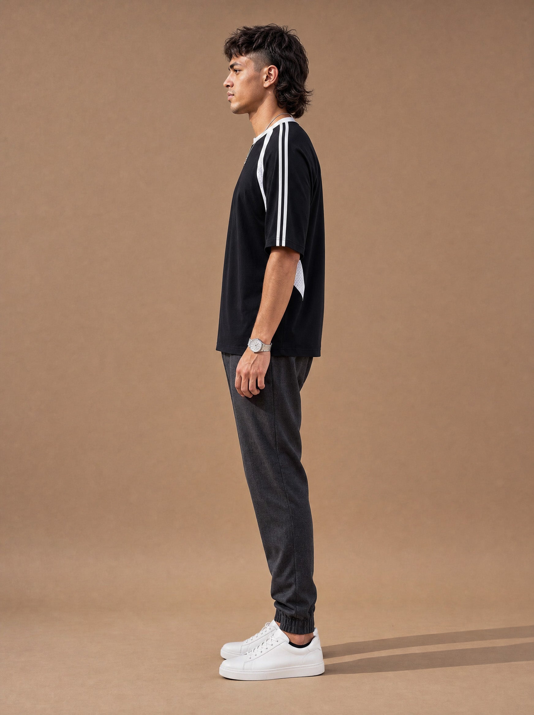 The Off-Duty Warmup Crewneck Tee (Onyx)