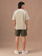 The Off-Duty Warmup Crewneck Tee (Khaki)