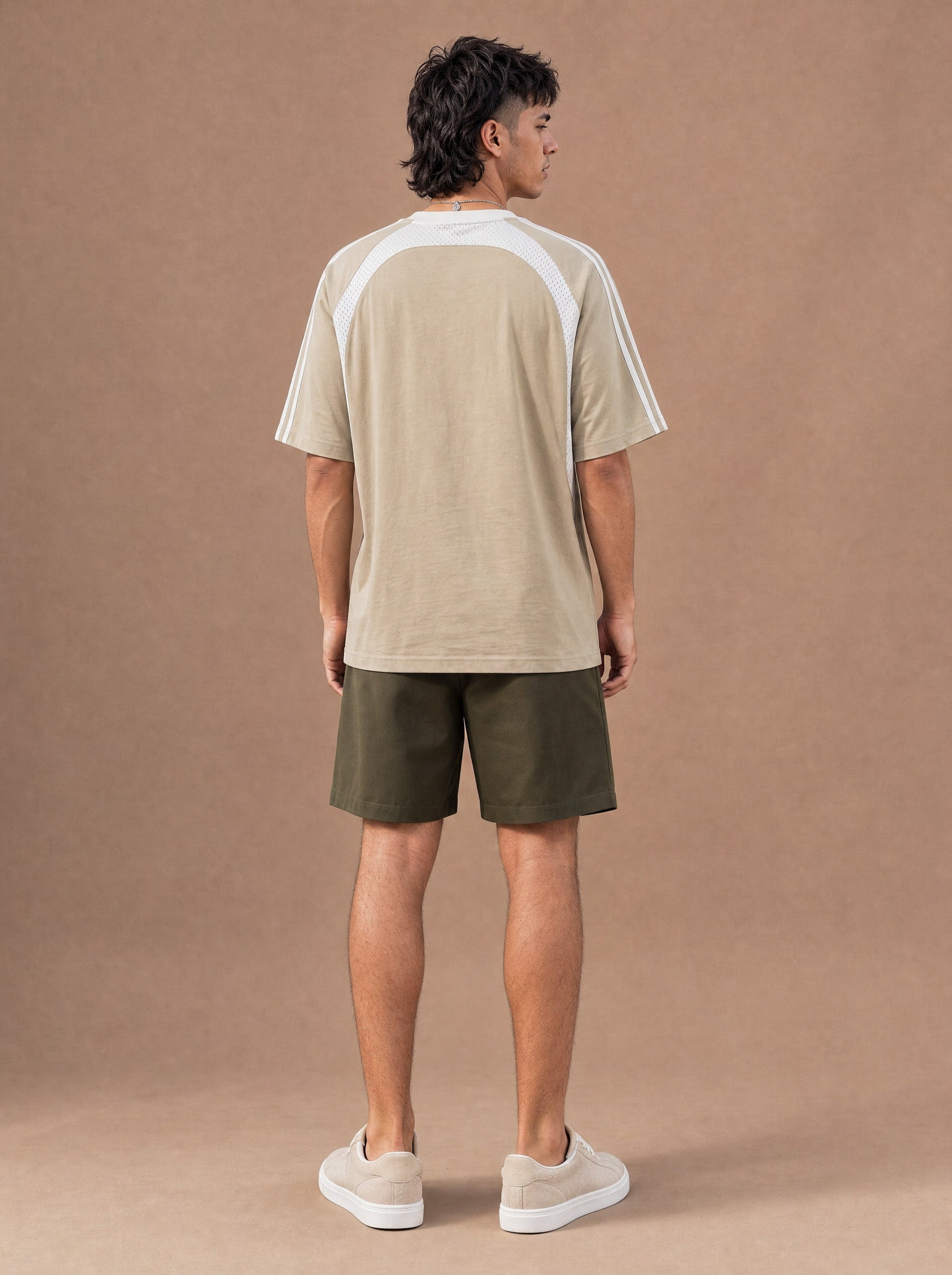The Off-Duty Warmup Crewneck Tee (Khaki)