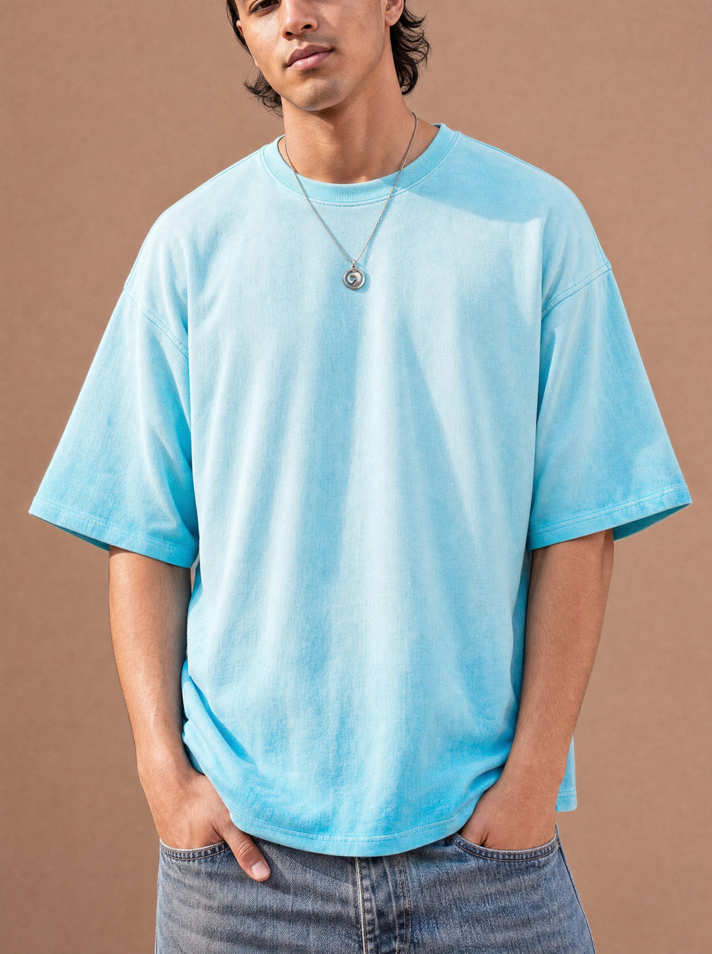 The Washed Weekend Crewneck Tee (Ocean)