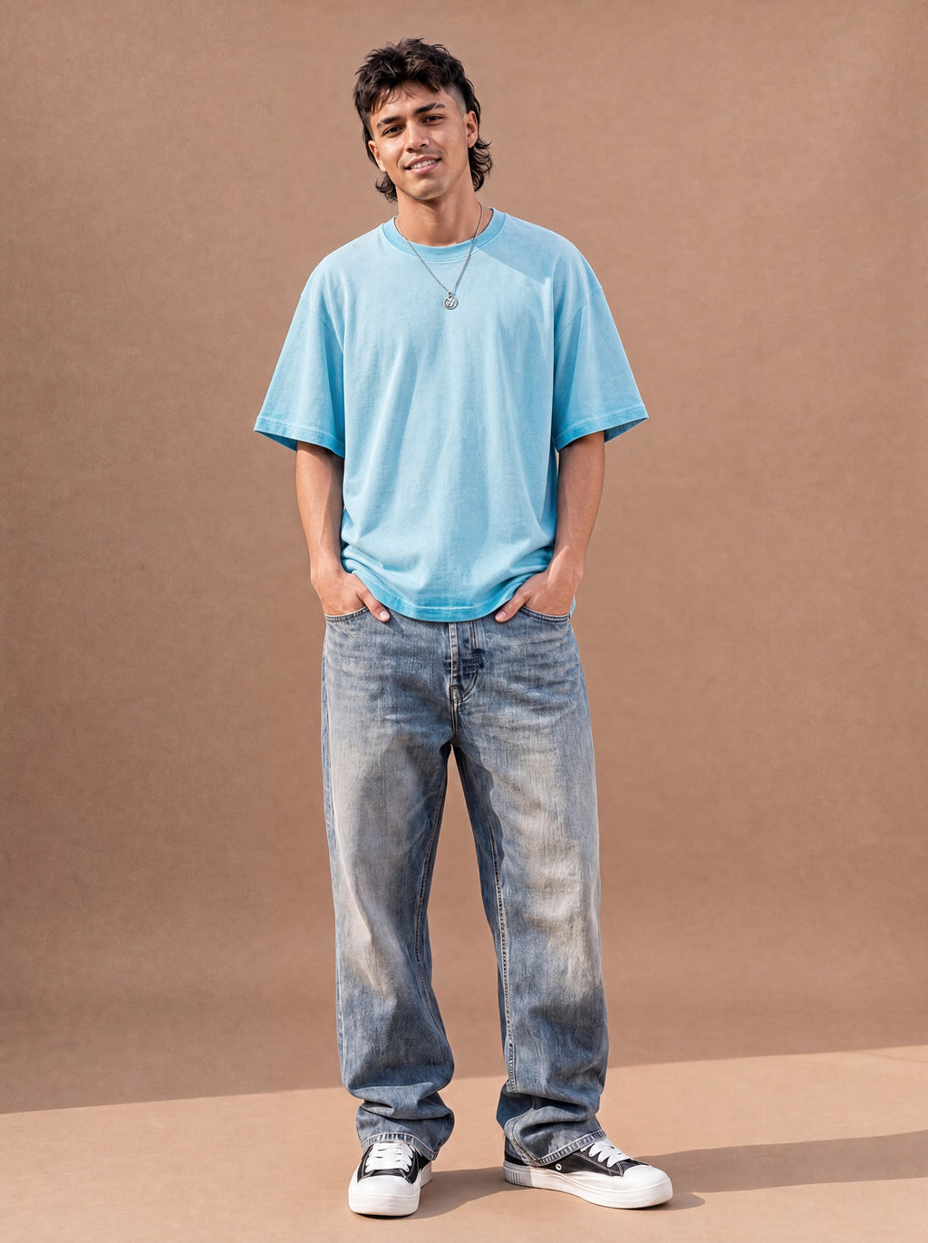 The Washed Weekend Crewneck Tee (Ocean)