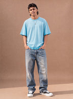 The Washed Weekend Crewneck Tee (Ocean)