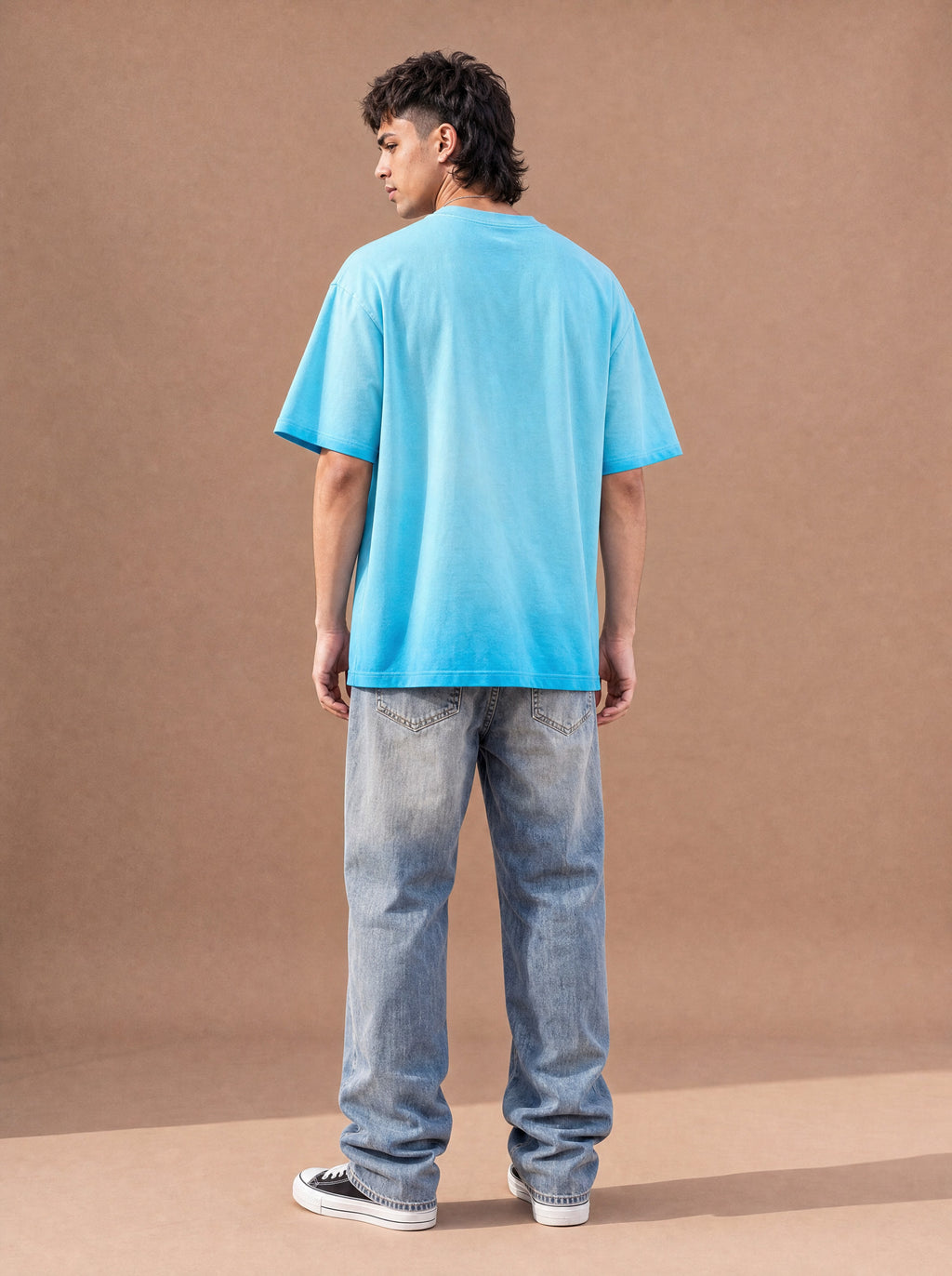 The Washed Weekend Crewneck Tee (Ocean)
