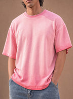 The Washed Weekend Crewneck Tee (Coral)