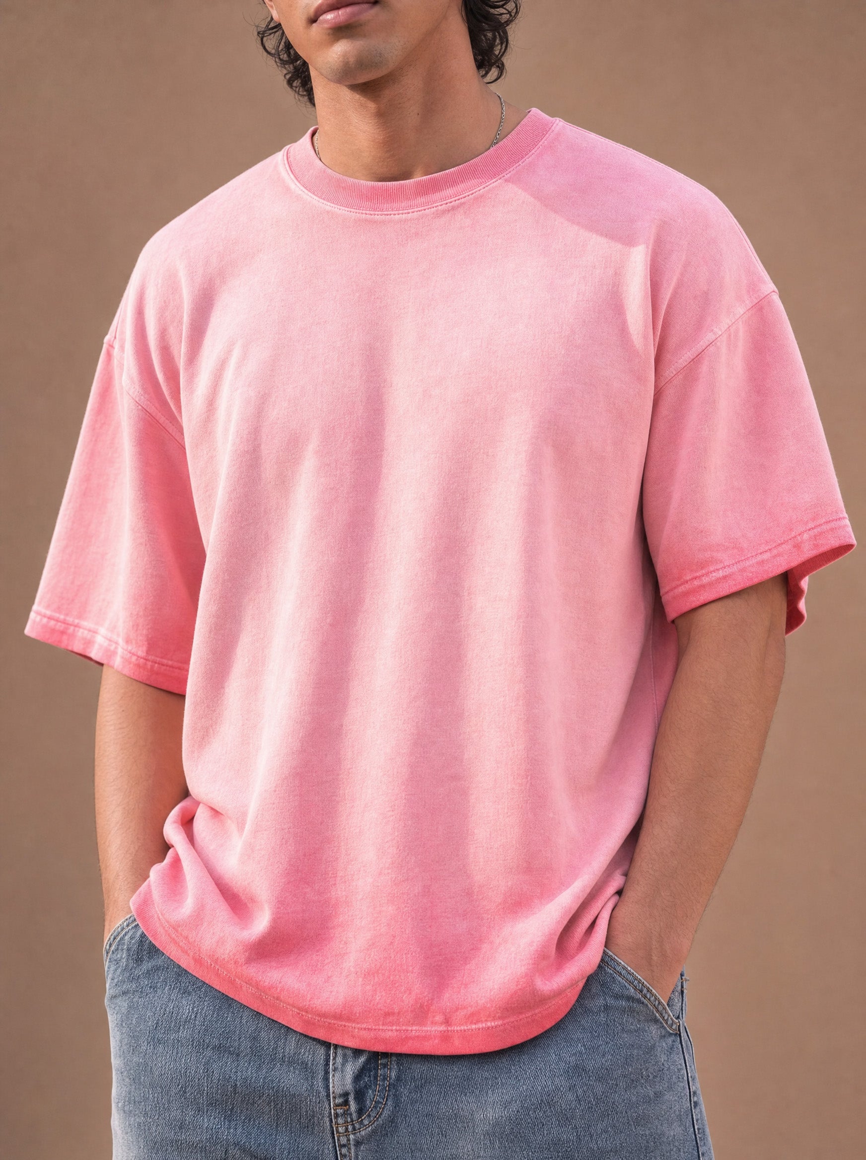 The Washed Weekend Crewneck Tee (Coral)