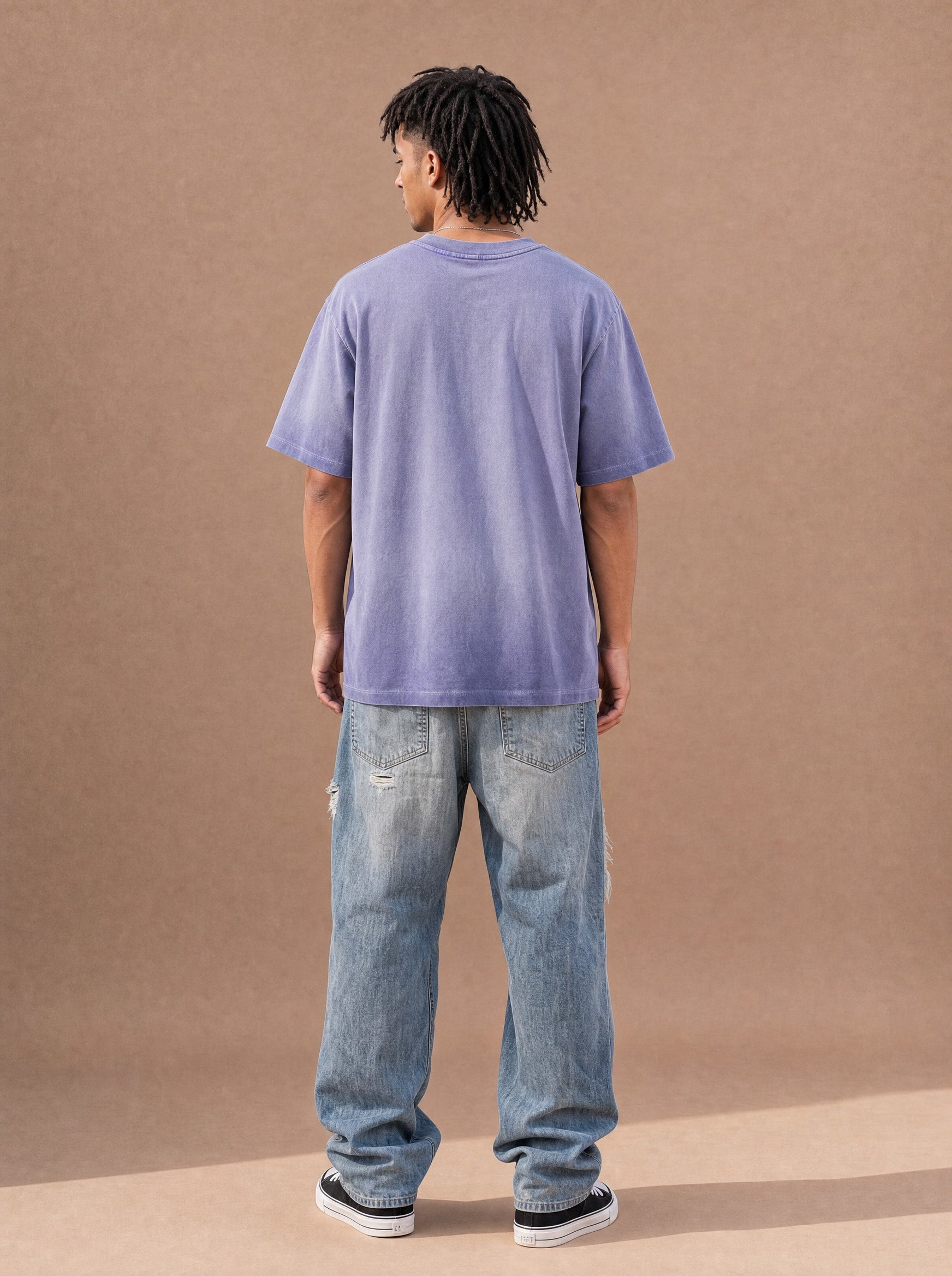 The Washed Weekend Crewneck Tee (Lavender)