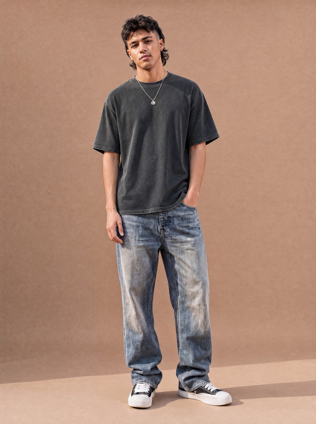 The Washed Weekend Crewneck Tee (Onyx)