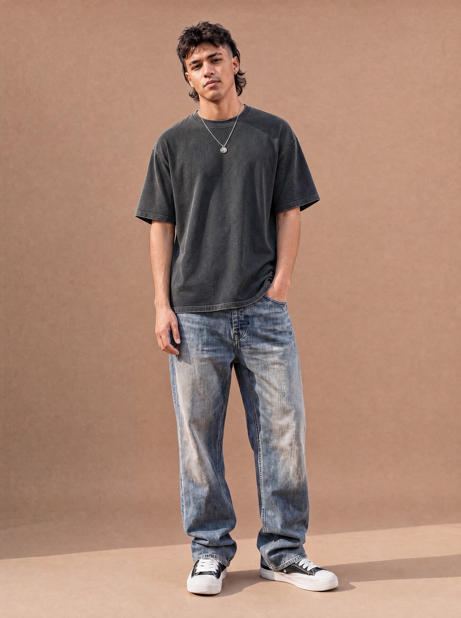 The Washed Weekend Crewneck Tee (Onyx)