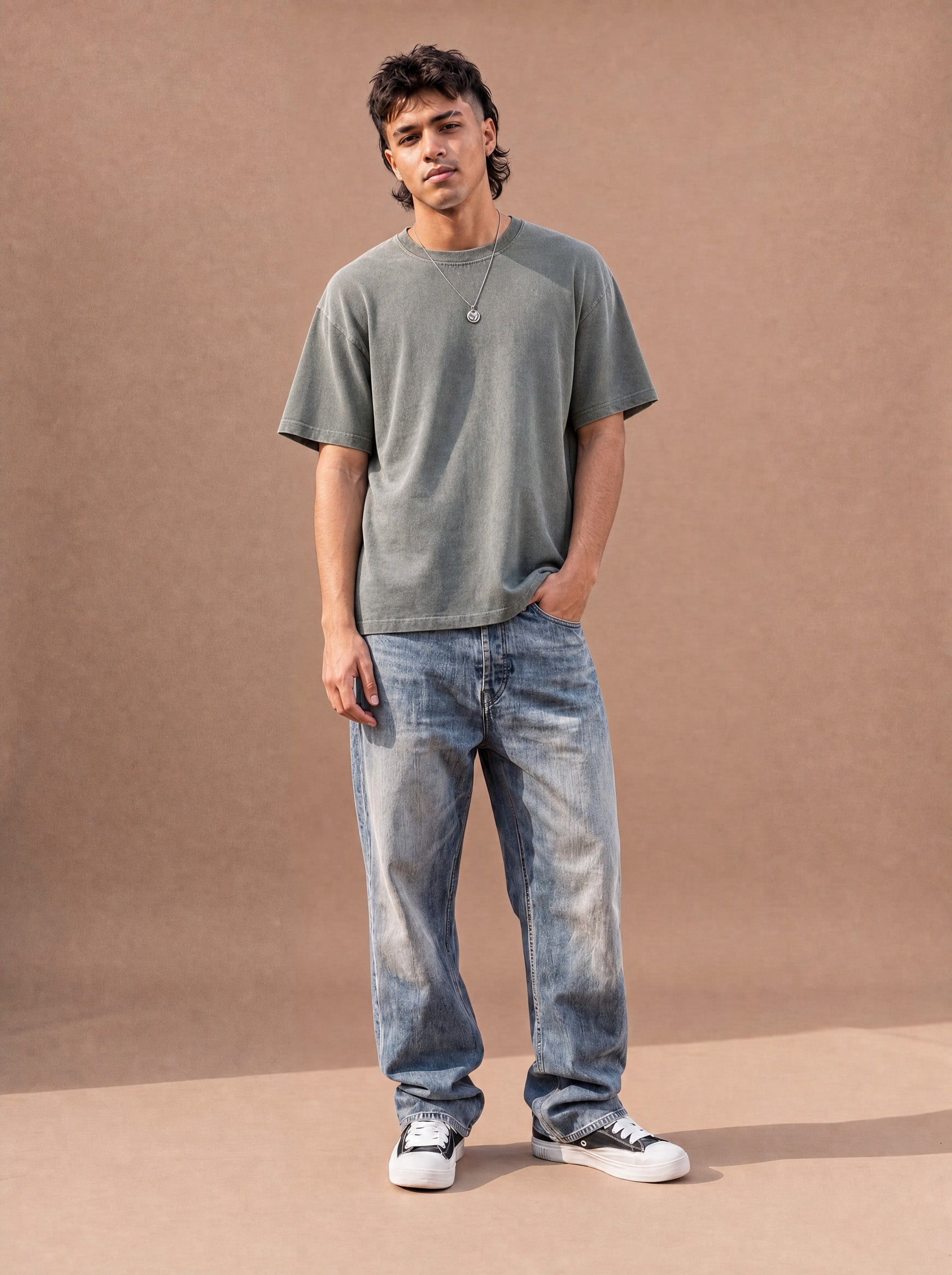 The Washed Weekend Crewneck Tee (Slate)