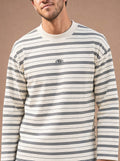 The All-Day Stripe Crewneck Tee (Snow)