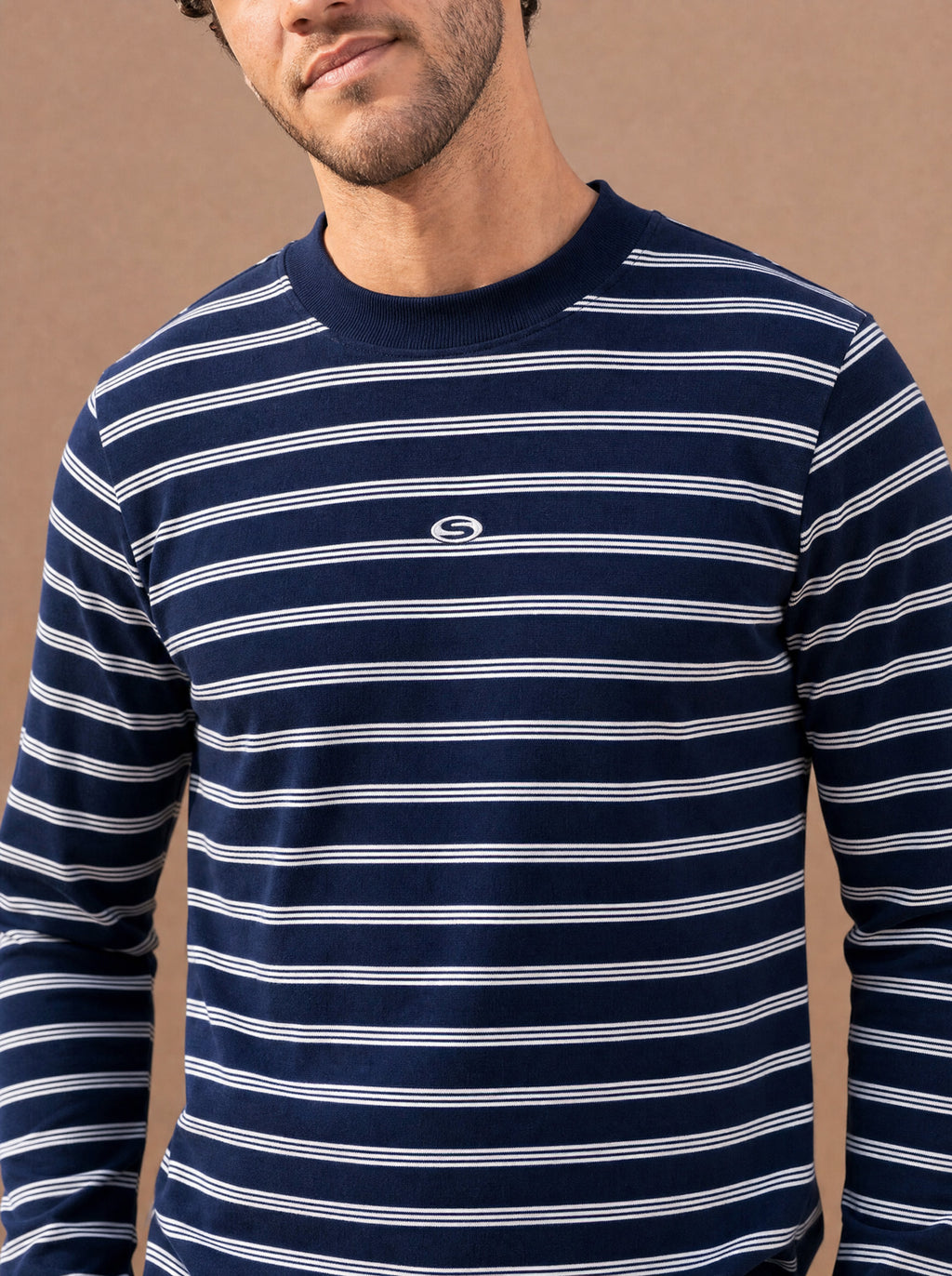 The All-Day Stripe Crewneck Tee (Twilight)
