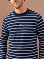 The All-Day Stripe Crewneck Tee (Twilight)