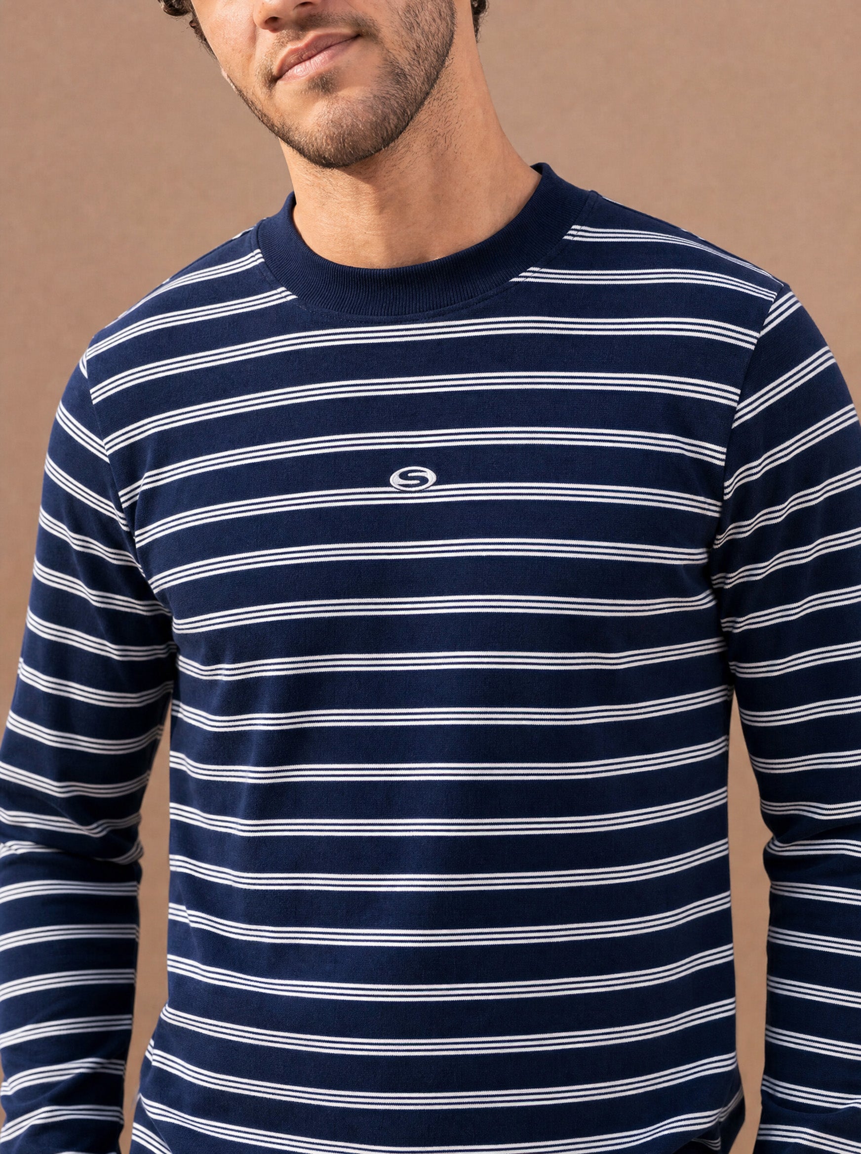 The All-Day Stripe Crewneck Tee (Twilight)
